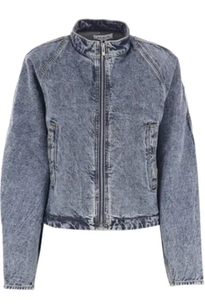 Alaïa Denim Jackets, female, , Size: M Denim Zip-Up Jacket