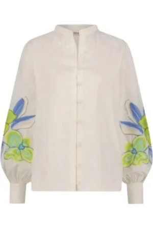 Fabienne Chapot Shirts, female, , Size: S Floral Embroidered Blouse Marielle