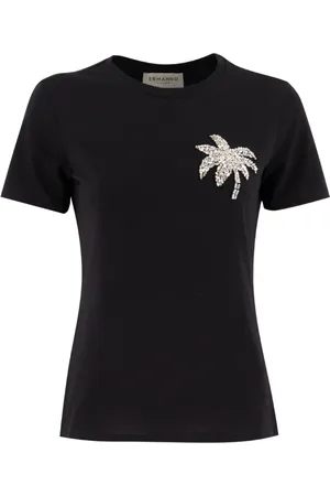 ERMANNO SCERVINO T-Shirts, female, , Size: S Embroidered Cotton T-shirt