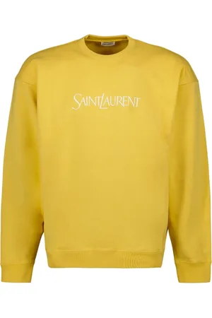 Saint Laurent Sweatshirts, male, , Size: L Embroidered Logo Sweatshirt