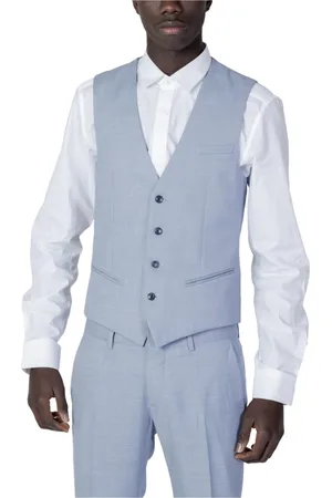 Antony Morato Suit Vests, male, , Size: 2XL Light Buttoned V-Neck Sleeveless Gilet