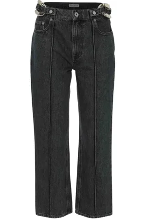 J.W.Anderson Cropped Jeans, female, , Size: 3XS Chain Detail Cropped Jeans