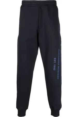 Alexander McQueen Sweatpants, male, , Size: S Graffiti-print Cotton Track Pants