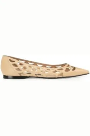 Sergio Rossi Ballerinas, female, , Size: 7 1/2 US Mermaid Leather Ballerina Shoes