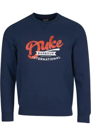Barbour Sweatshirts, male, , Size: M Motorcycle-inspired Sweatshirt Navy