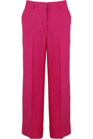 P.A.R.O.S.H. Wide Trousers, female, , Size: XS Wide Leg Linen Blend Trousers