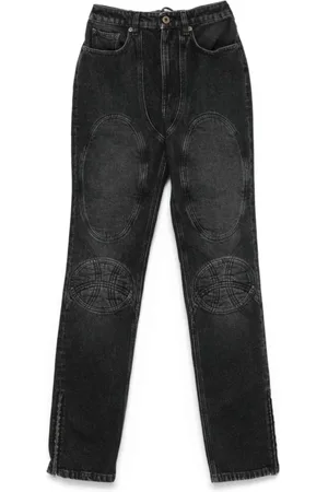 Jean Paul Gaultier Straight Jeans, female, , Size: W26 Denim Jeans with Padded Panels