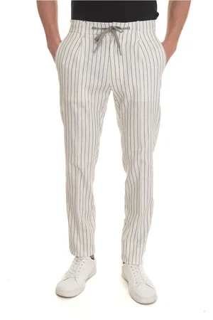 Berwich Slim-fit Trousers, male, , Size: M Spiaggia trousers with lace tie