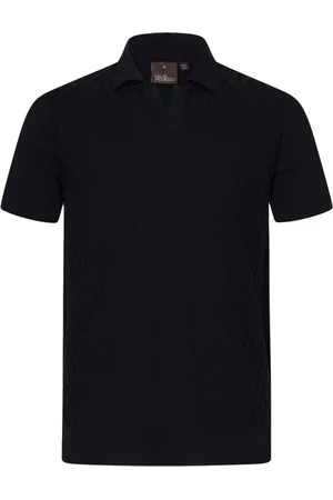 Oscar Jacobson Polo Shirts, male, , Size: L Slim Fit Knit Polo Shirt