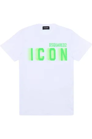 Dsquared2 T-Shirts, male, , Size: 2XL Fluorescent Icon Round Neck T-shirt