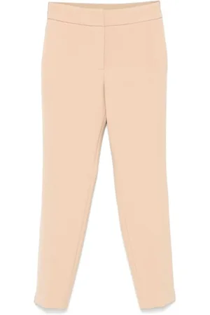 PESERICO SIGN Cropped Trousers, female, , Size: 2XL Slim Trousers with Elastic Waistband