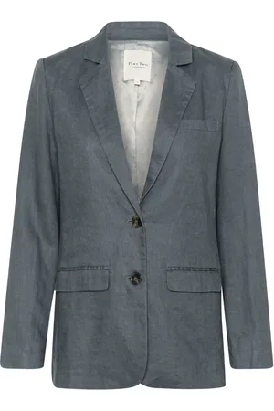 Part Two Blazers, female, , Size: 2XL Linen Blazer Jacket Turbulence
