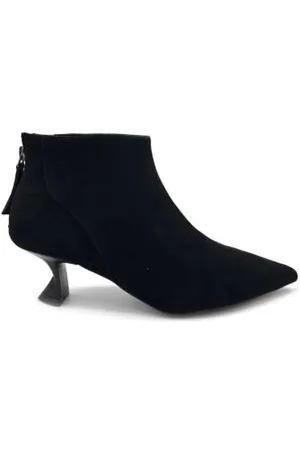 Jeannot Heeled Boots, female, , Size: 7 US Suede Zip Back Leather Effect Heels
