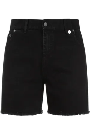 EgonLab Denim Shorts, male, , Size: M Denim Shorts Straight Fringed Hem