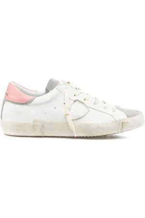 Philippe model Sneakers, female, , Size: 6 US Low Top Sneakers with Distressed Detailing