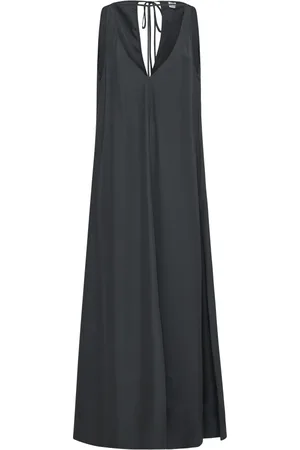 Totême Maxi Dresses, female, , Size: 2XS Grey Viscose Crepe A-Line Dress