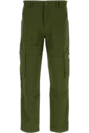 Kenzo Straight Trousers, male, , Size: W40 Cargo Pant in Olive Cotton