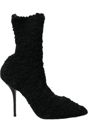 Dolce & Gabbana Heeled Boots, female, , Size: 7 1/2 US Stiletto Heel Mid Calf Boots