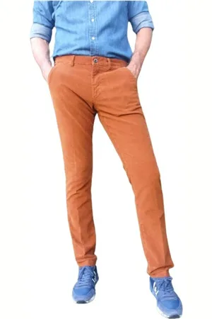 Masons Chinos, male, , Size: L Slim Fit Velvet Cotton Chino Pants