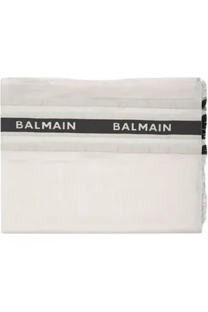 Balmain Silky Scarves, female, , Size: ONE SIZE Soft Viscose Scarf with Repeated Logo