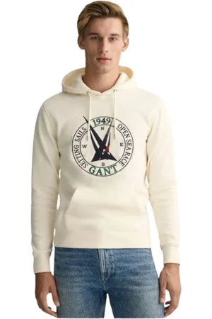 GANT Hoodies, male, , Size: XL Marine-inspired Adjustable Hooded Sweatshirt