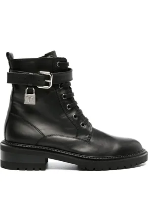 Via Roma Lace-up Boots, female, , Size: 11 US Military Boots with Padlock Detail