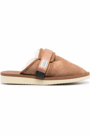 SUICOKE Flat Sandals, female, , Size: 5 US Flat Camel Fur Sandals