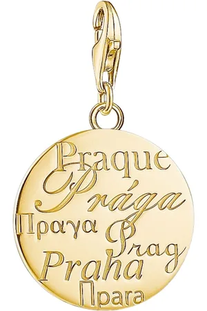 Thomas Sabo Jewellery, female, , Size: ONE SIZE Gold Prague Charm Pendant Coin