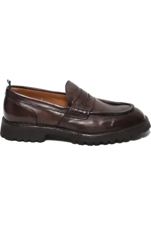 Green george Loafers, male, , Size: 10 US Vintage Leather Moccasins
