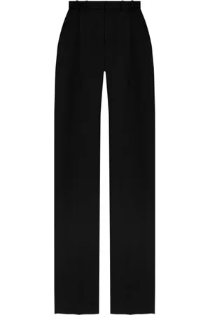 Saint Laurent Straight Trousers, female, , Size: M Wool Straight Leg Trousers