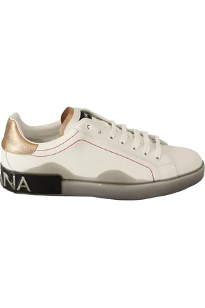 Dolce & Gabbana Sneakers, male, , Size: 6 1/2 US and Gold Leather Sneakers
