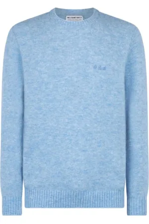 MC2 SAINT BARTH Round-neck Knitwear, male, , Size: M Heron Sweater with Embroidery