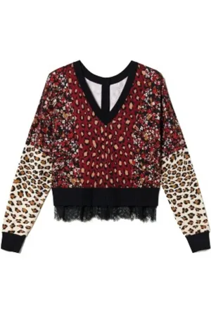 Twin-Set Blouses, female, , Size: XL Leopard Floral Cardigan Set