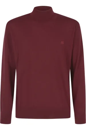 Etro Turtlenecks, male, , Size: 2XL Bordeaux T-Neck Sweater