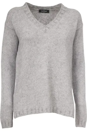 Gran Sasso V-neck Knitwear, female, , Size: XL Womens Pure Cashmere Sweater