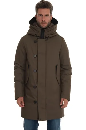 Peuterey Parkas, male, , Size: 2XL FUR parka with zip lock and buttons