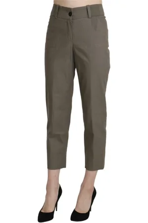 Bencivenga Cropped Trousers, female, , Size: 3XL Logo-Detailed High Waist Cropped Pants