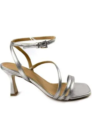 ROBERTO FESTA High Heel Sandals, female, , Size: 6 US Silver Laminated High Heel Sandals