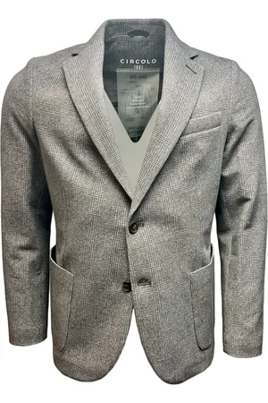 Circolo Blazers, male, , Size: M Glencheck Flannel Jersey Blazer