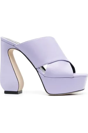 Sergio Rossi Heeled Mules, female, , Size: 7 1/2 US SI Rossi Sandals Lilac