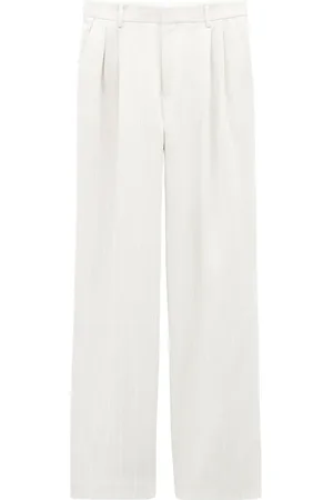 Filippa K Straight Trousers, female, , Size: L Pleated Pinstripe Trousers