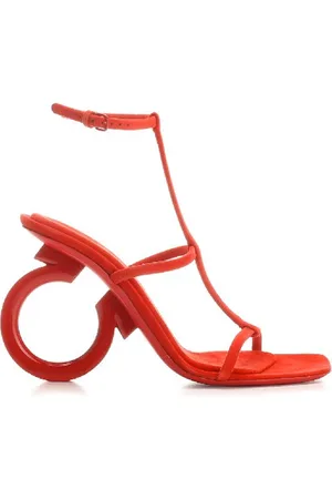 Salvatore Ferragamo High Heel Sandals, female, , Size: 5 1/2 US Leather Sandals Elegant Style