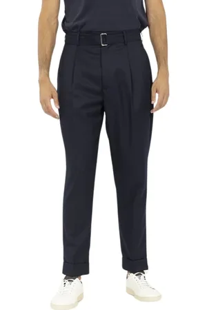 OFFICINE GENERALE Suit Trousers, male, , Size: L Wool Pleated Pants