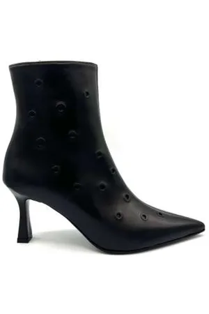 ROBERTO FESTA Heeled Boots, female, , Size: 7 US Leather Ankle Boot with Studs