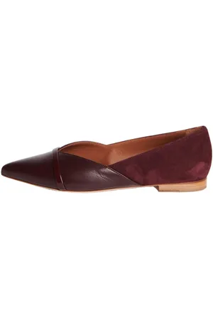 MALONE SOULIERS Ballerinas, female, , Size: 11 US Bordeaux Leather and Suede Ballerina