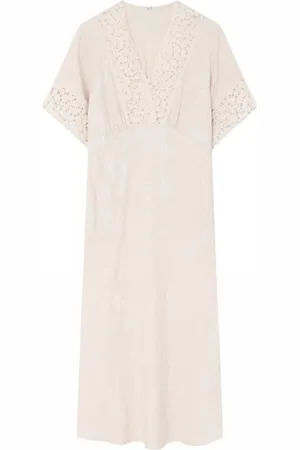 gustav Maxi Dresses, female, , Size: M Midi Dress with Lace Details
