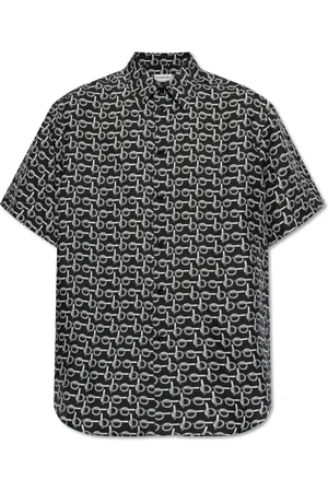 Burberry Short Sleeve Shirts, male, , Size: L Silk Shirt