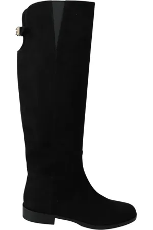 Dolce & Gabbana High Boots, female, , Size: 5 US Suede Knee High Flat Boots