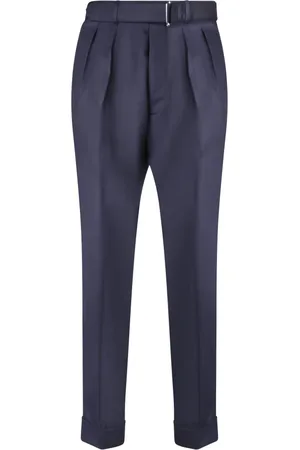 OFFICINE GENERALE Chinos, male, , Size: XL Ribbed Trousers with Tapered Leg