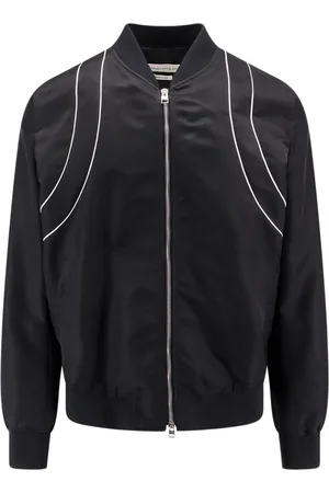Alexander McQueen Bomber Jackets, male, , Size: L Contrast Detail Nylon Jacket